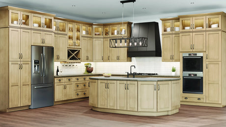 Shaker Honey Framed Kitchen Cabinets