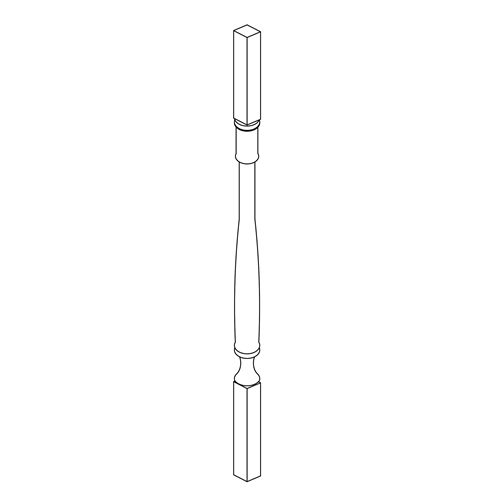 3" turned post