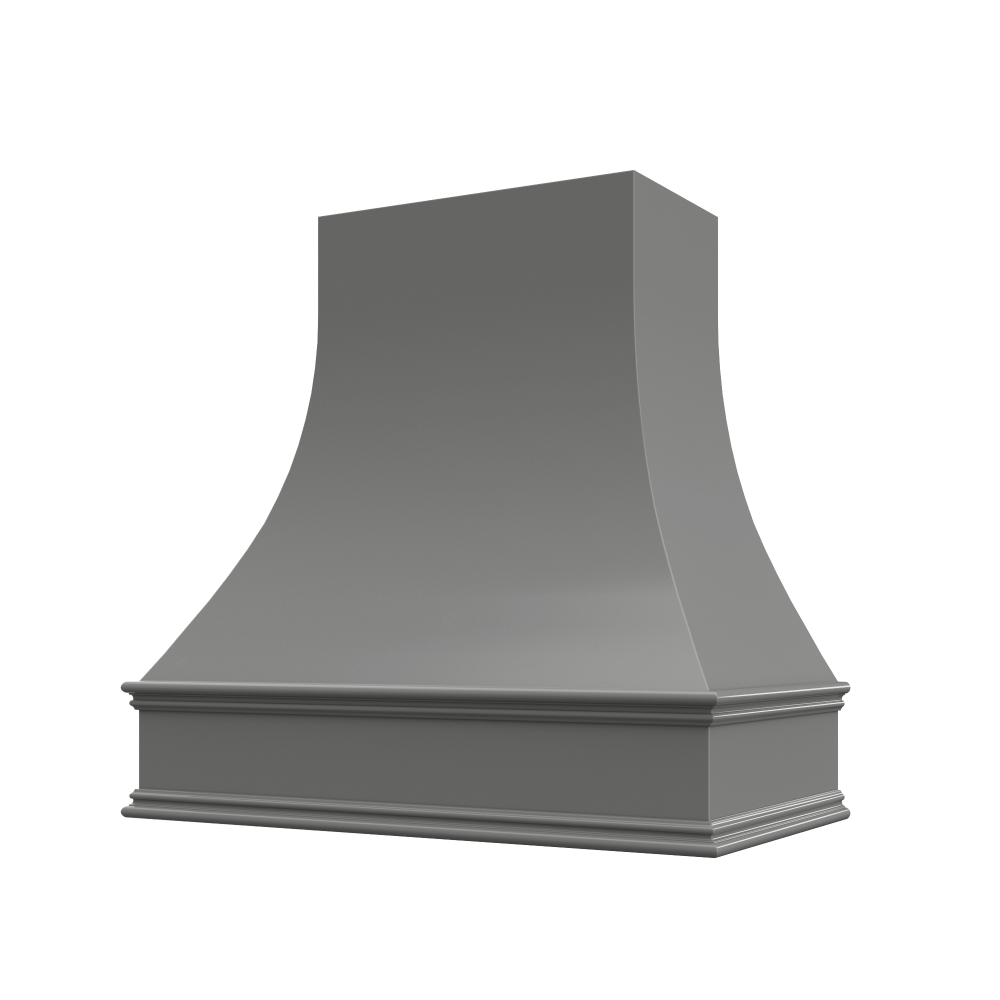 Shaker-Grey: Hood ASH 1V Ashville Sloped Classic Moulding Smooth Wood