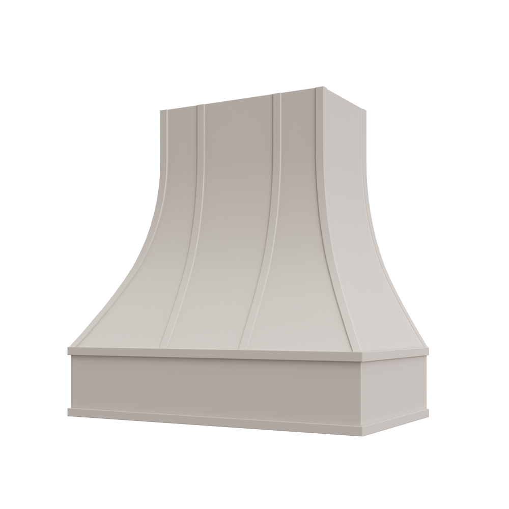 Shaker-Dove: Hood ASH 2V Ashville Sloped Flat Moulding Strapped Wood
