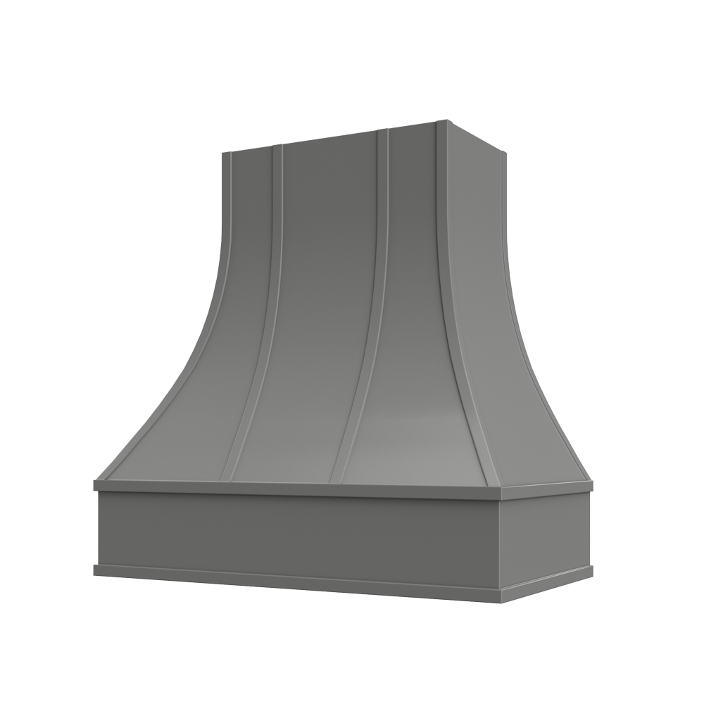 Shaker-Grey: Hood ASH 2V Ashville Sloped Flat Moulding Strapped Wood