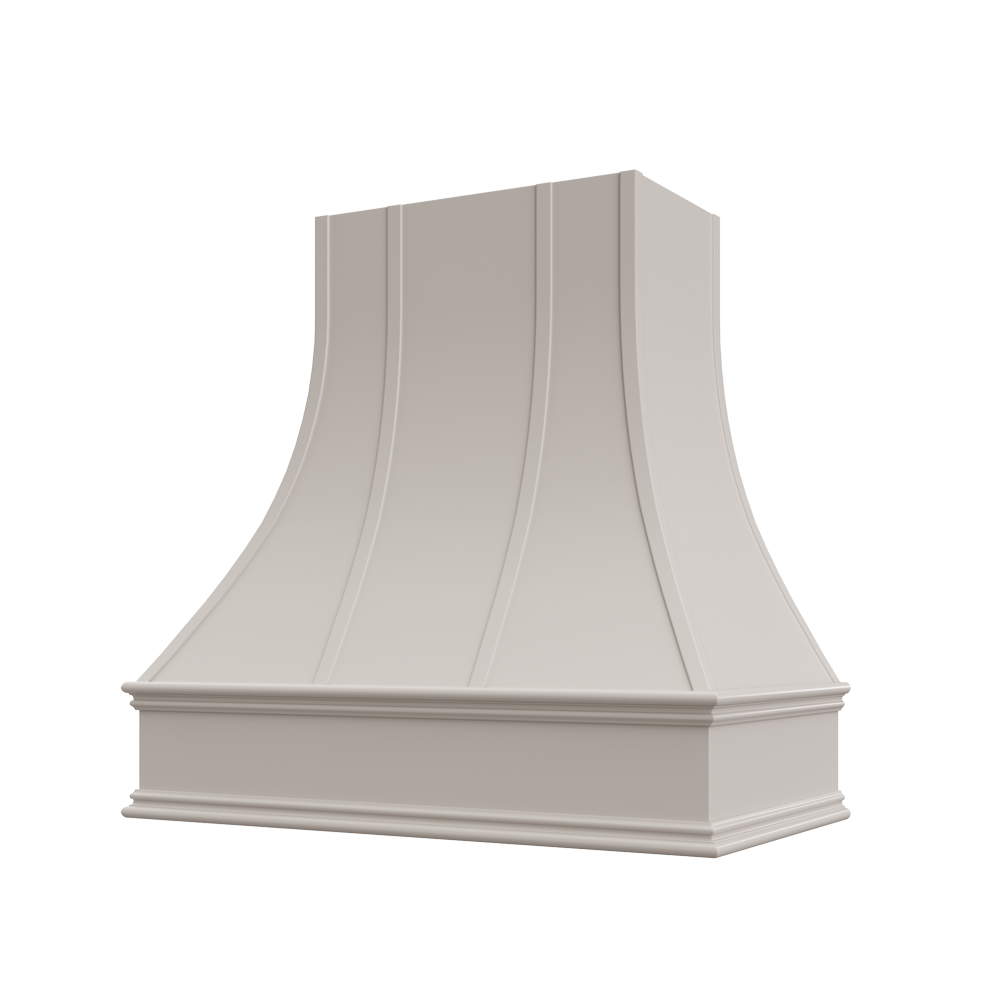 Shaker-Dove: Hood ASH 3V Ashville Sloped Classic Moulding Strapped Wood