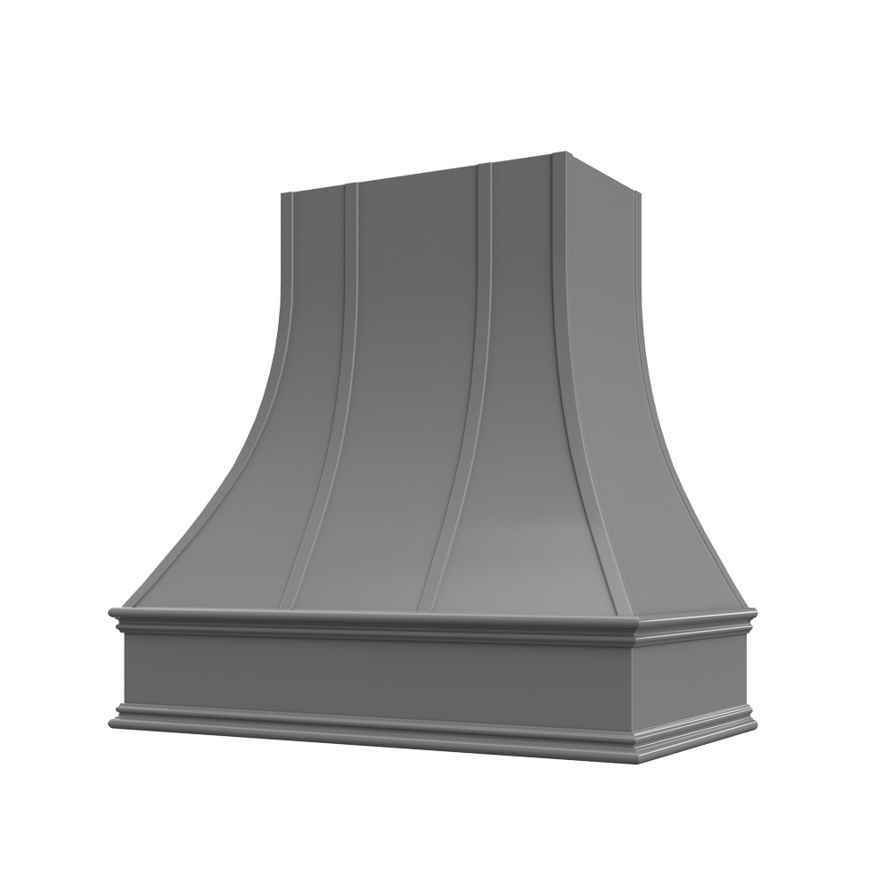 Shaker-Grey: Hood ASH 3V Ashville Sloped Classic Moulding Strapped Wood