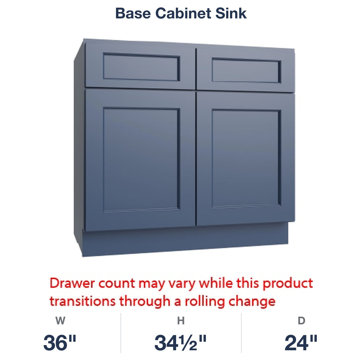 Belmont-Midnight Base Cabinet Sink