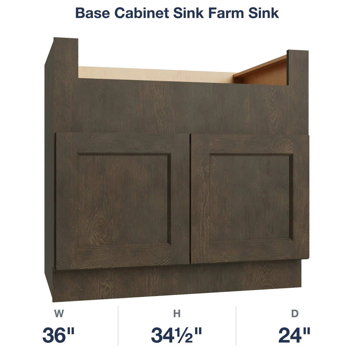 Belmont-Slate Base Cabinet Sink Farm Sink