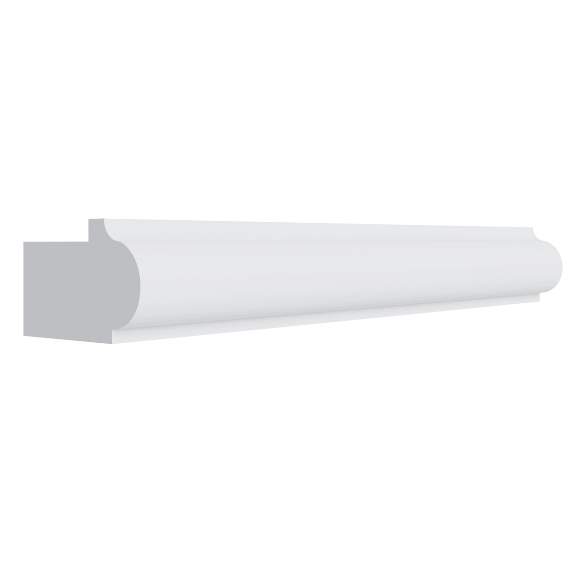 Belmont White Molding Light Rail Narrow