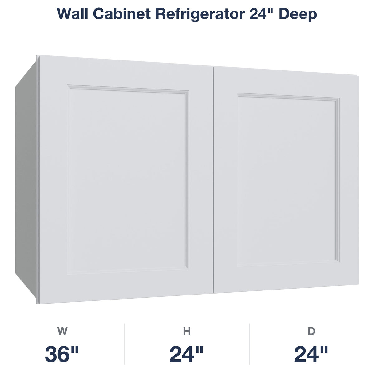 Belmont-White Wall Cabinet Refrigerator 24" Deep