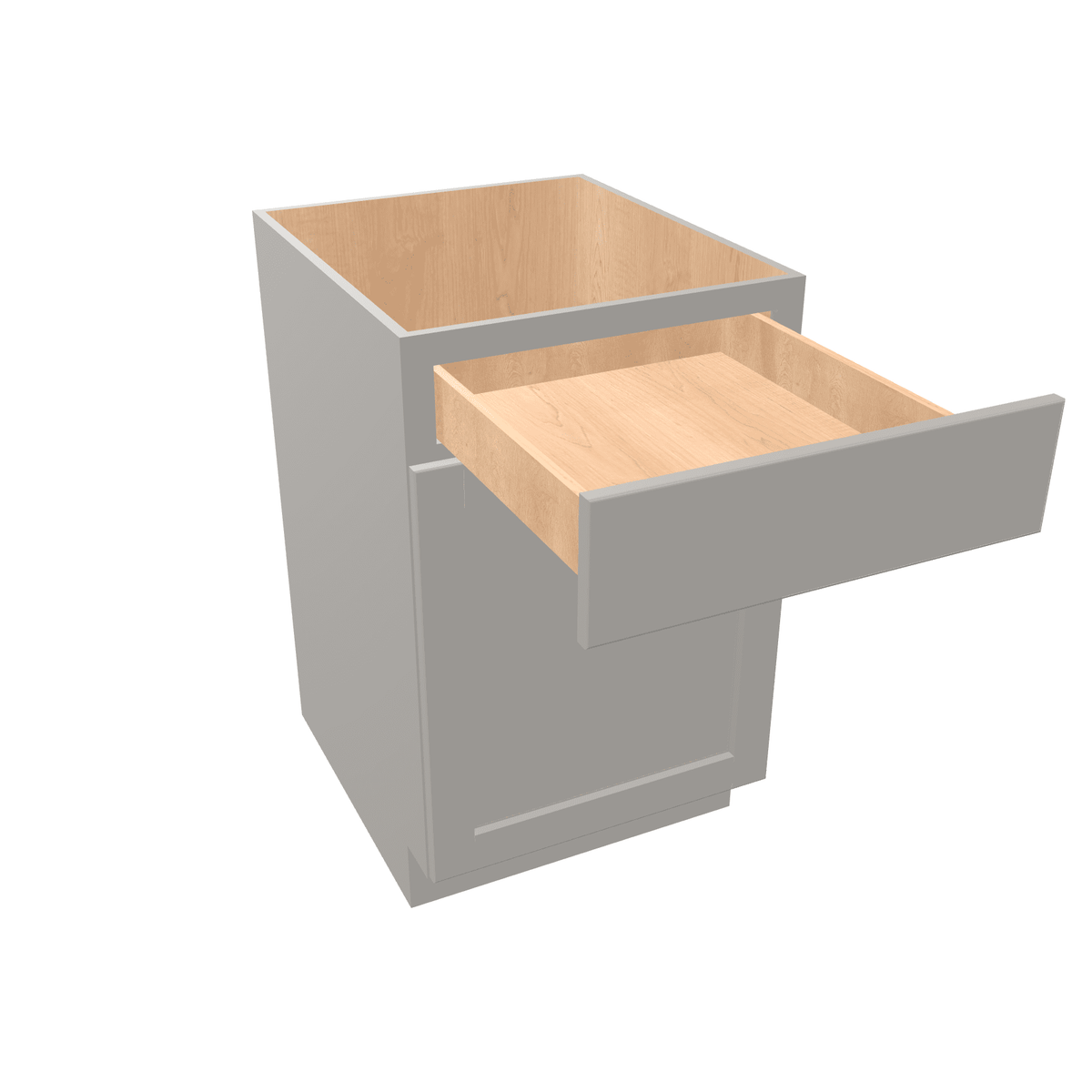 Misty-Grey Assembled Base Cabinet 1 Door 1 Drawer