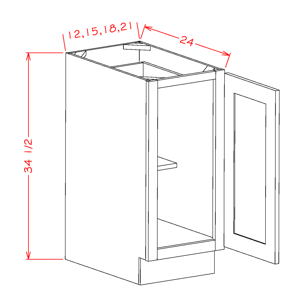 Haven Harbor Base Cabinet Full Height 1 Door - additional view