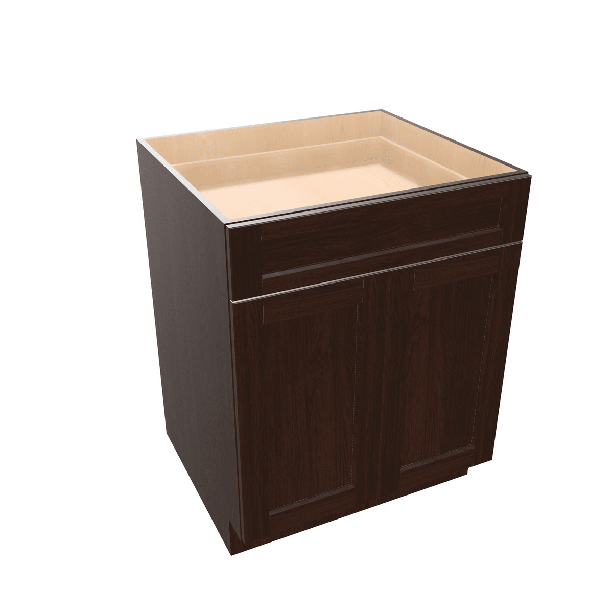 Espresso Assembled Base Cabinet 2 Door 1 Drawer
