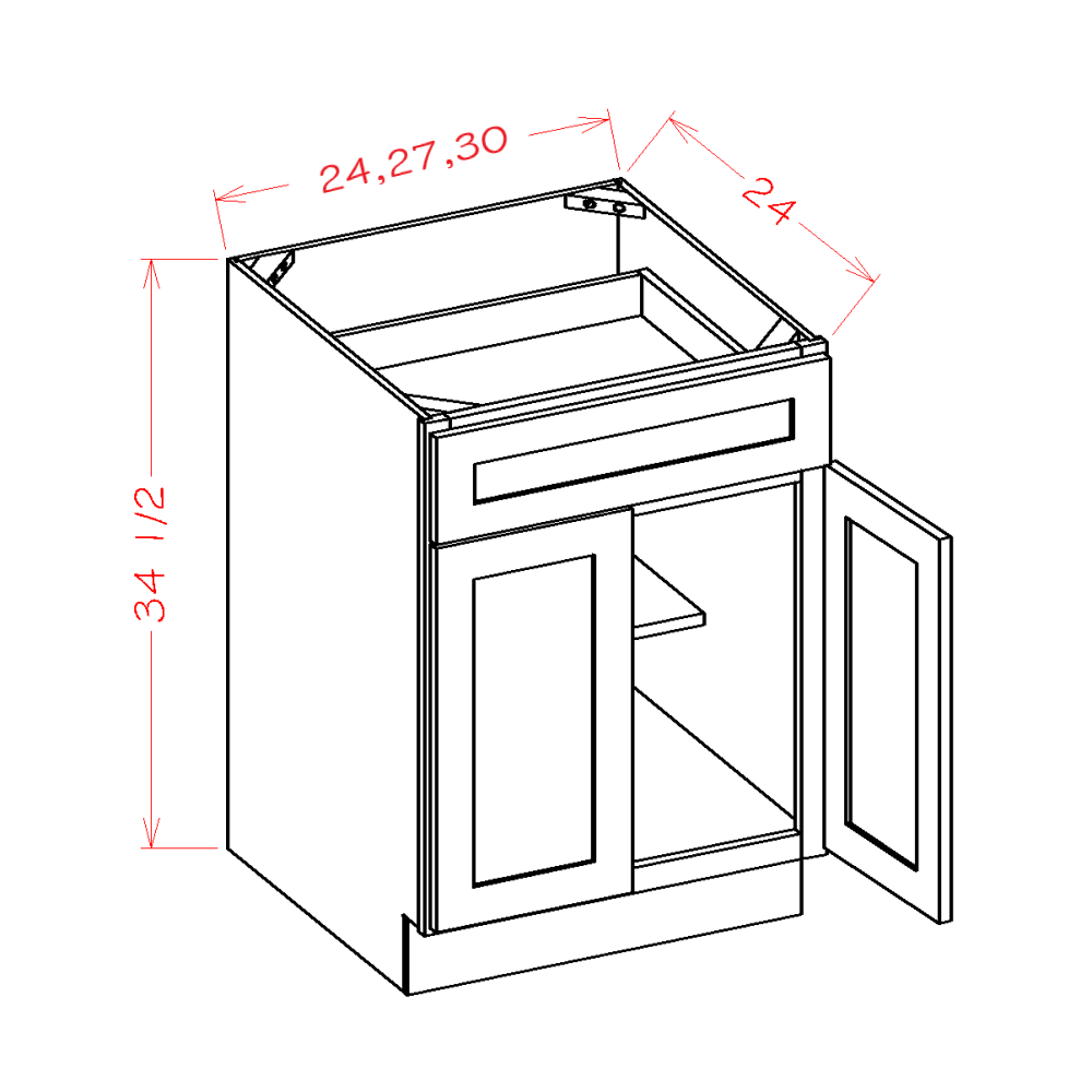 Haven Harbor Base Cabinet 2 Door 1 Drawer - additional view