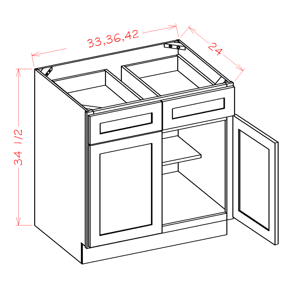 Base Cabinet 2 Door 2 Drawer