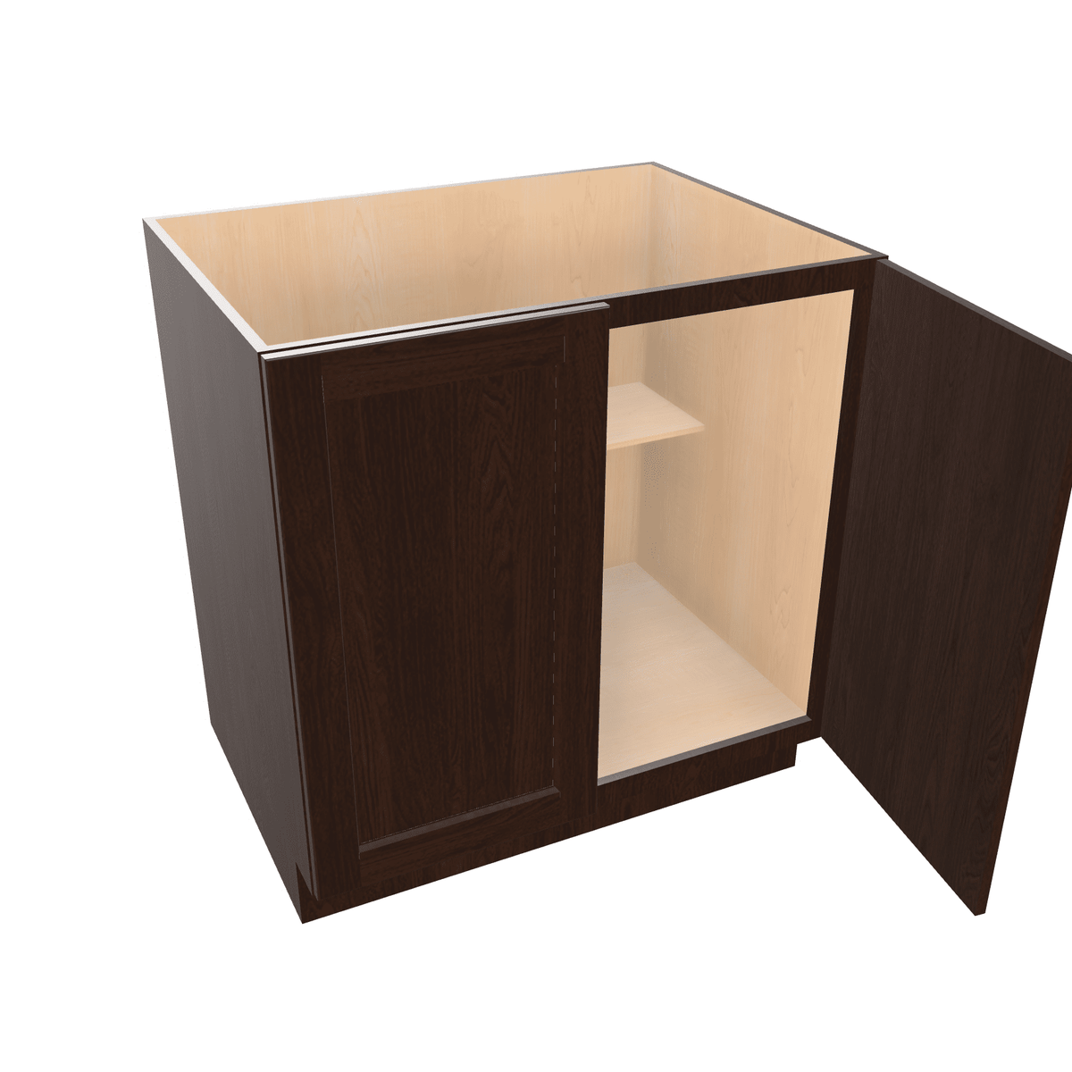 Espresso Assembled Base Cabinet 2 Door Full-Height