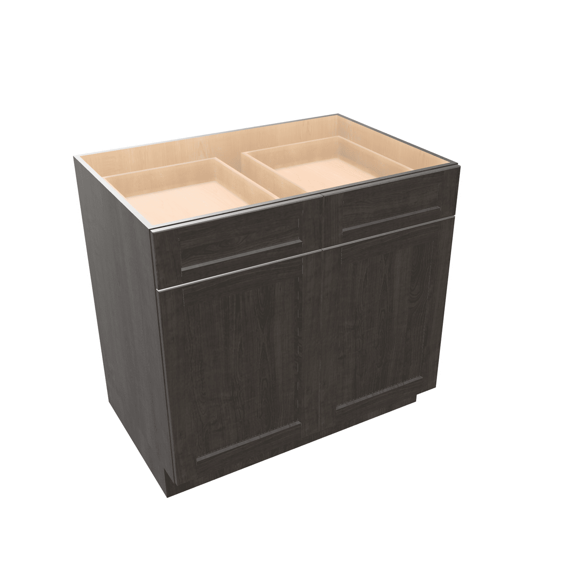 Smoky-Grey Assembled Base Cabinet 2 Door 2 Drawer