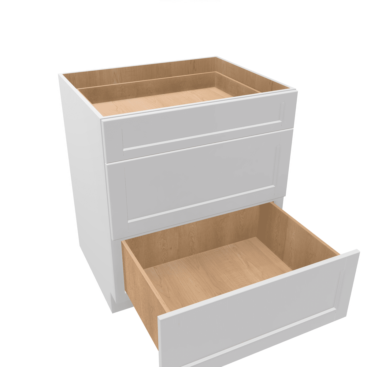 Luxor-White Assembled Base Cabinet 3 Drawer
