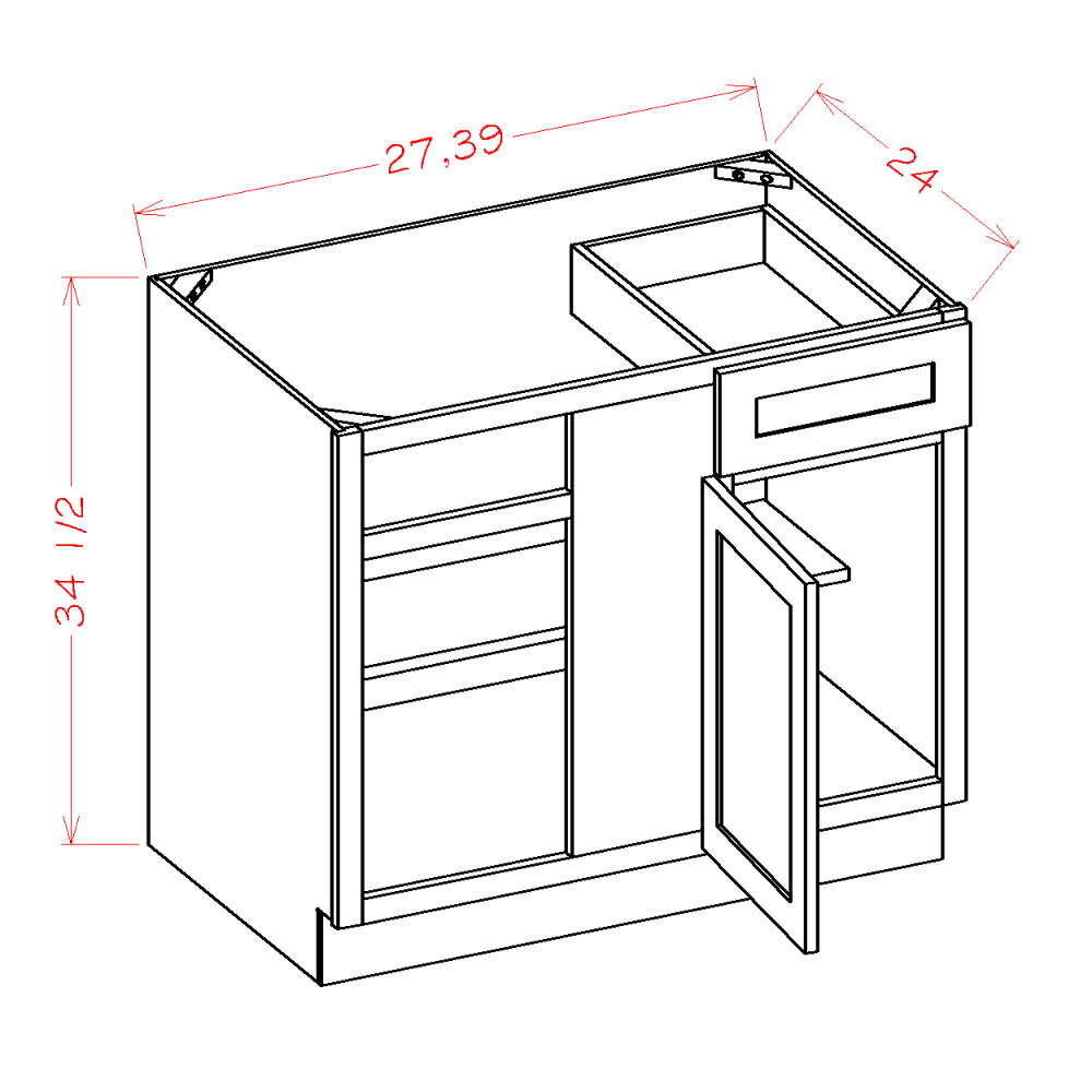 Base Blind Corner Base Cabinet Product image 27" - 39" wide