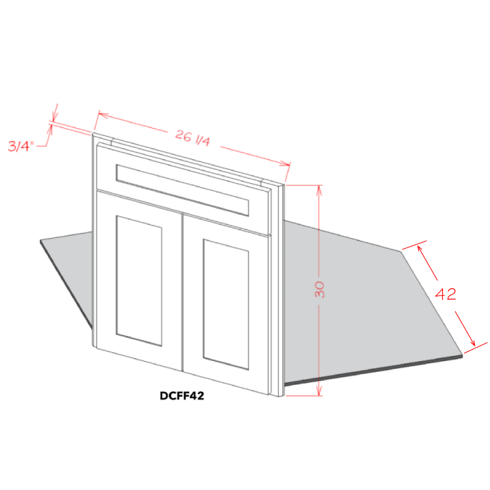 Haven Ridge Base Cabinet Corner Diagonal Sink Kit - additional view