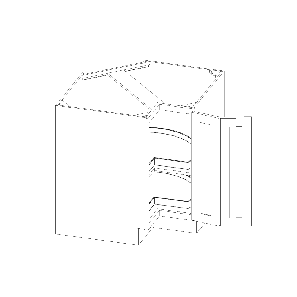 Haven Ridge Base Cabinet Corner Easy Reach with Optional Lazy Susan