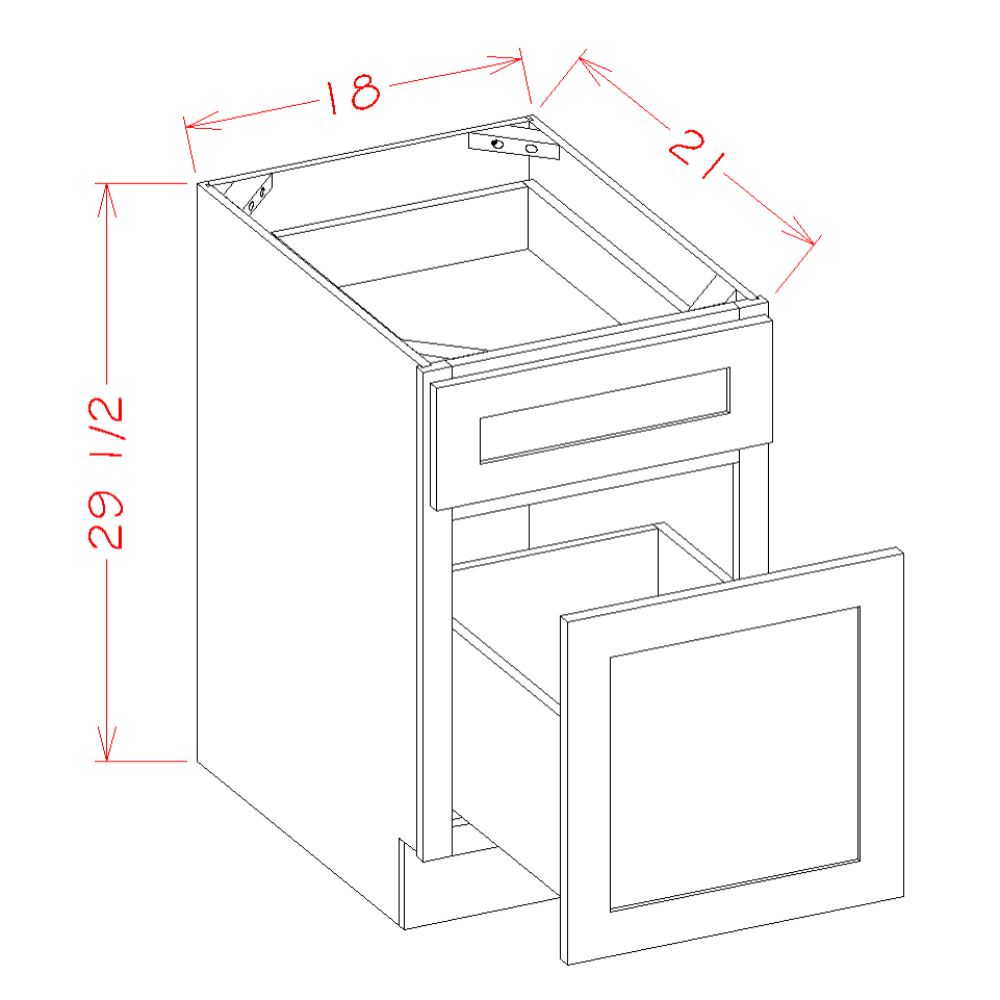 Base Cabinet Drawer File 29 1/2" High