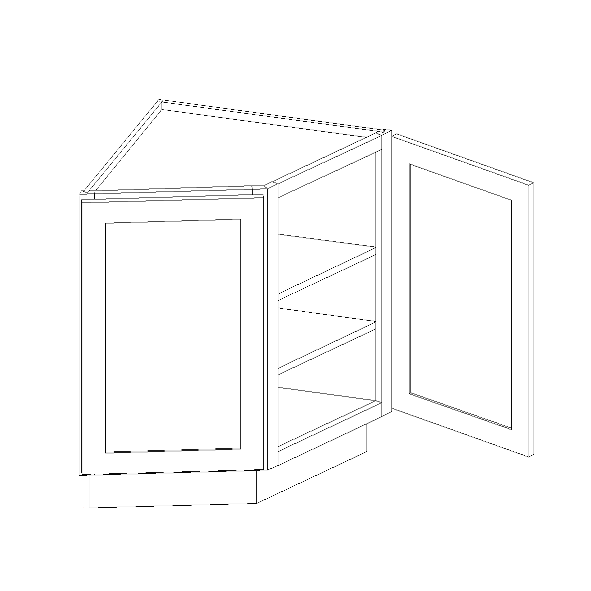 Base Cabinet Angled Base End 2 Door