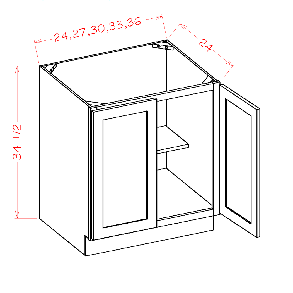 Base Cabinet Full Height 2 Door