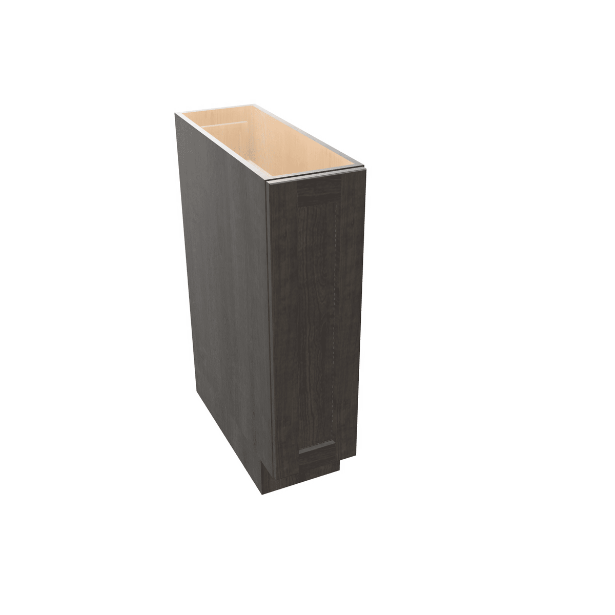 Smoky-Grey Assembled Base Cabinet 1 Door Full-Height 9" Wide (Tray Base)