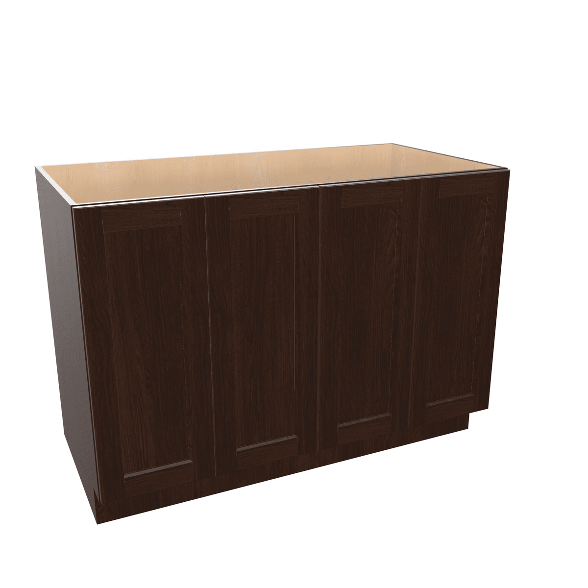 Espresso Assembled Base Cabinet 4 Door Full-Height 48" Wide