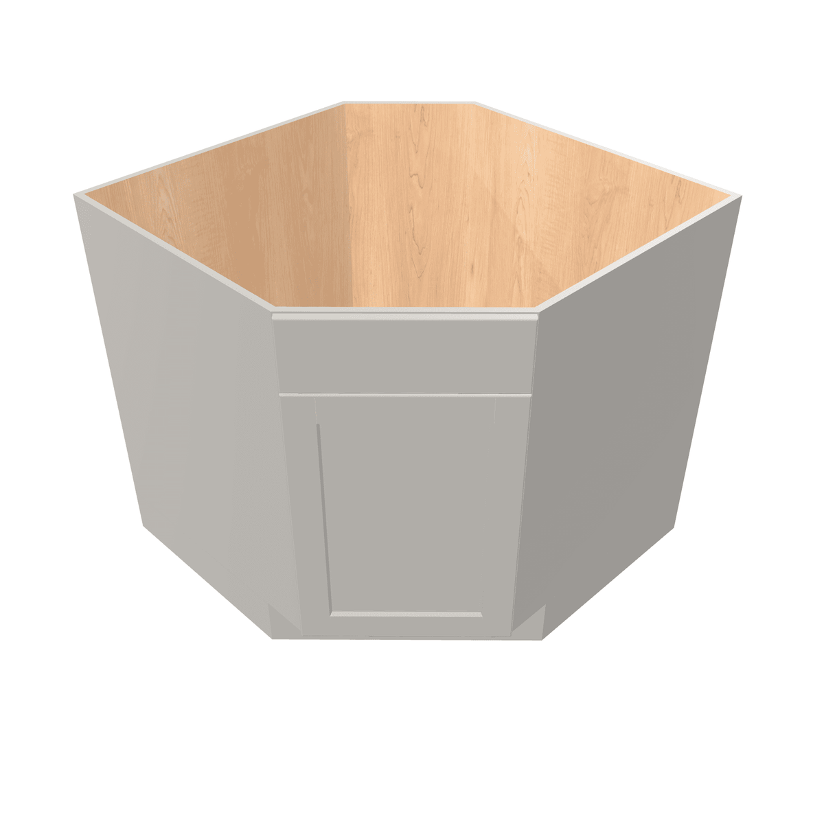 Misty-Grey Assembled Base Cabinet Sink Corner Diagonal 36" Wide FRAME