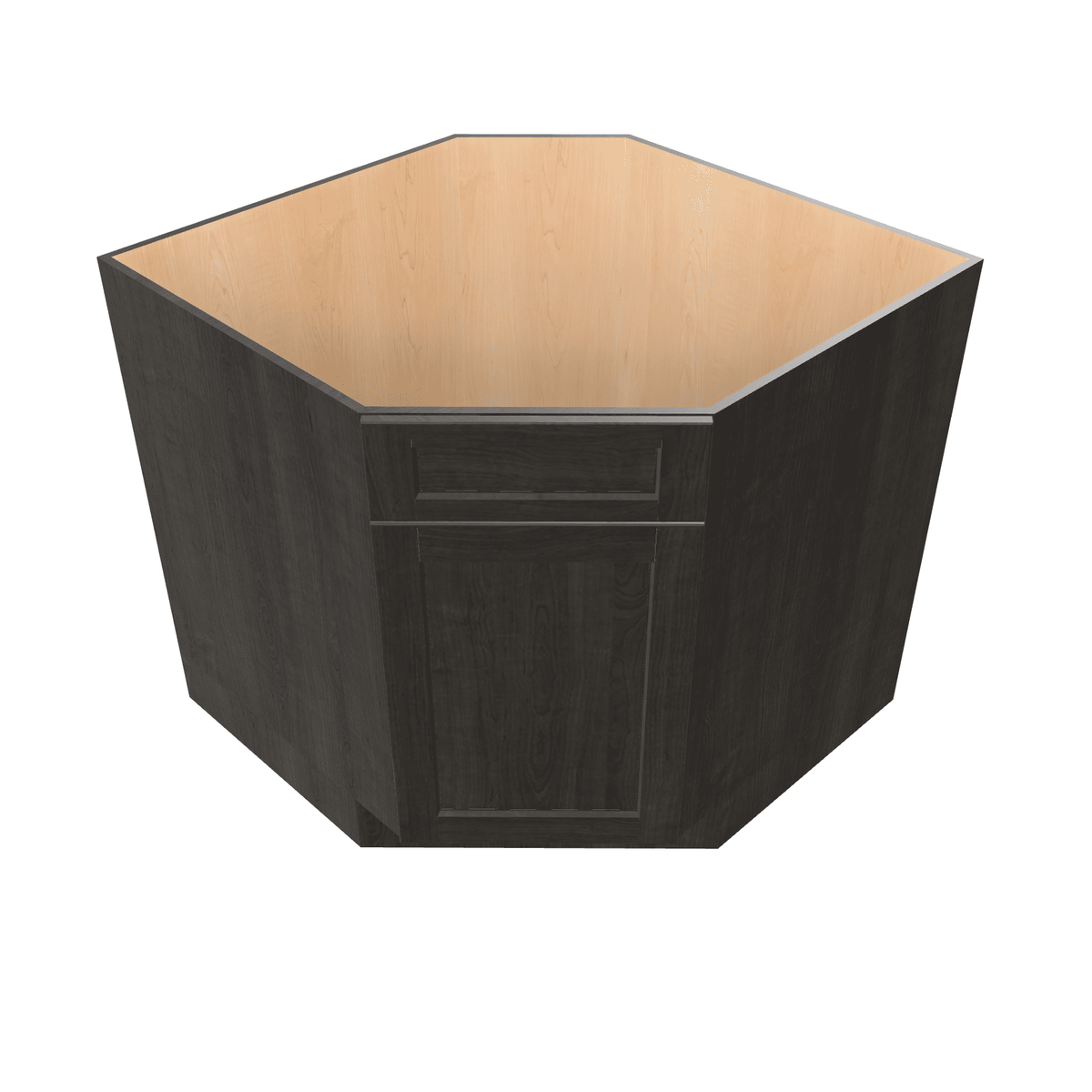 Smoky-Grey Assembled Base Cabinet Sink Corner Diagonal 36" Wide