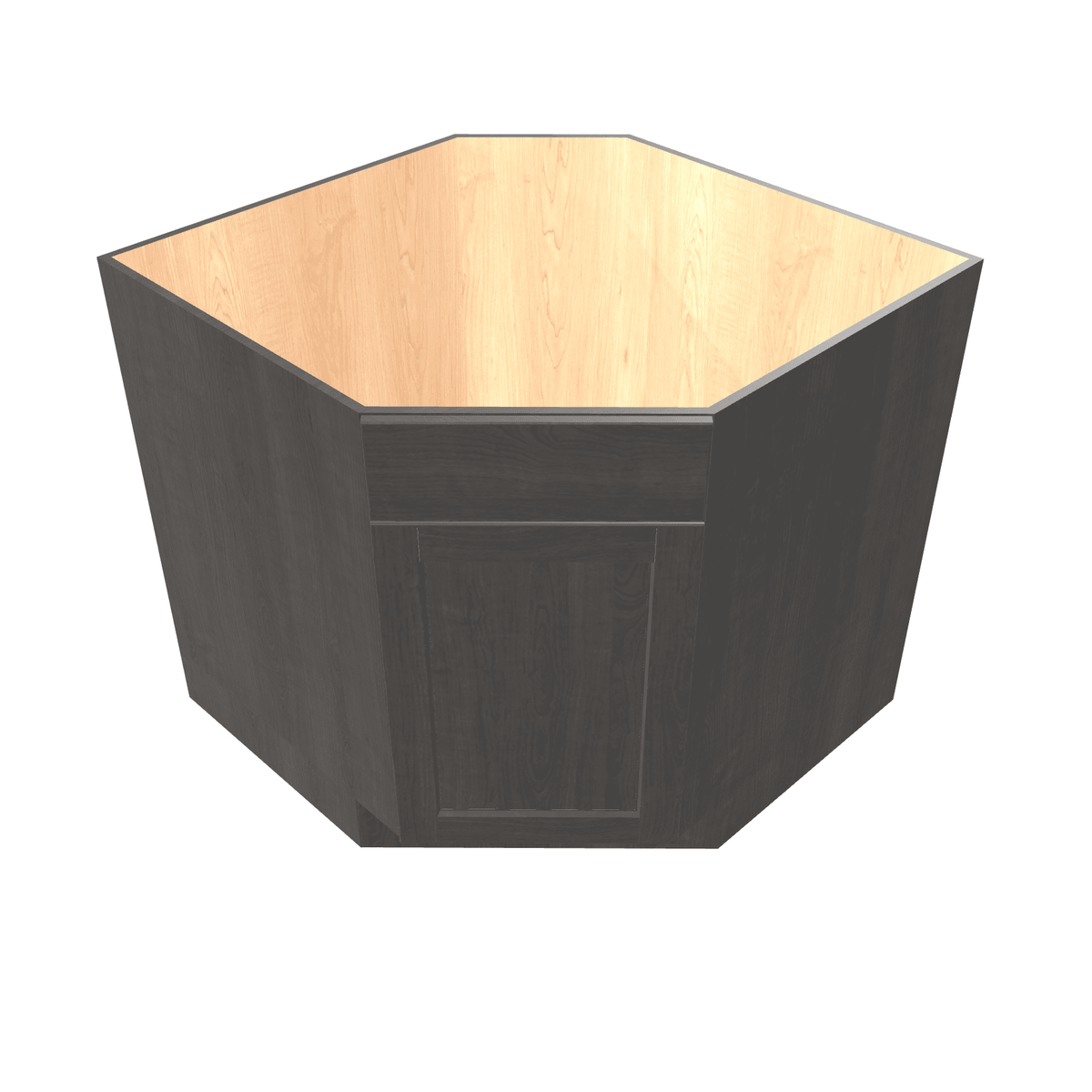 Smoky-Grey Assembled Base Cabinet Sink Corner Diagonal 36" Wide