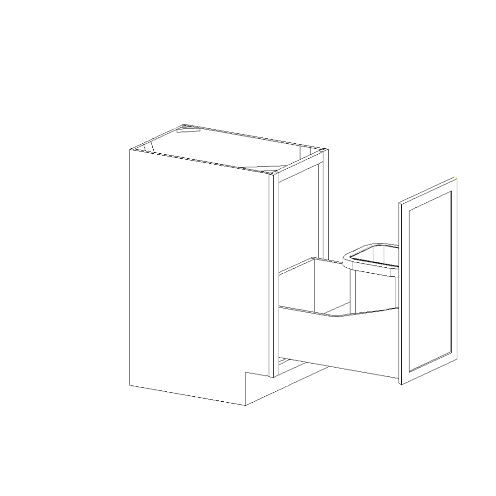 Base Cabinet Trash Can Full Height Pullout Base Kit