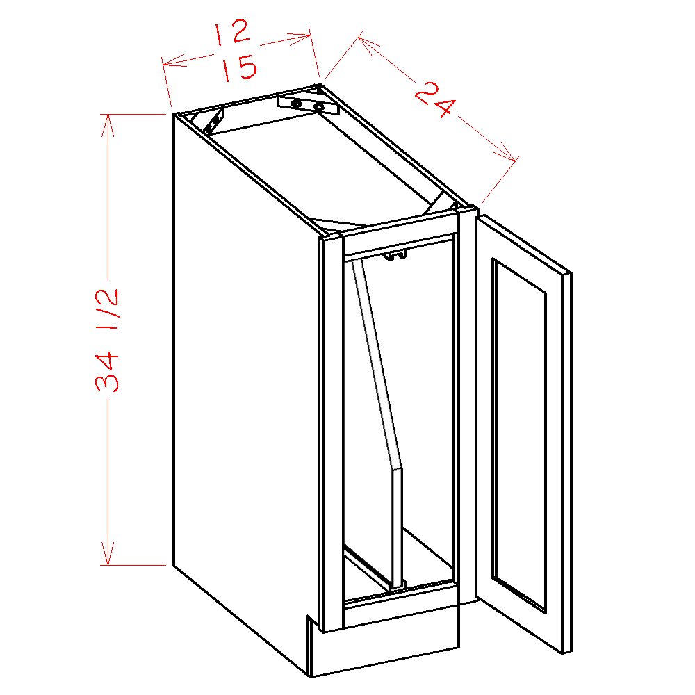Base Cabinet Tray Divider Full Height
