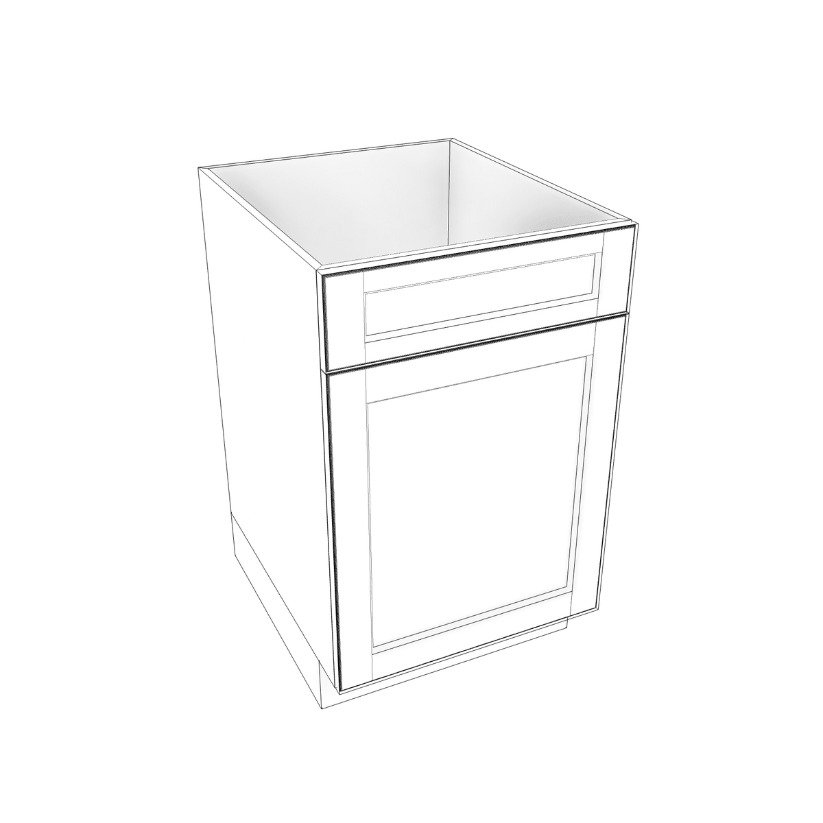Smoky-Grey Assembled Base Cabinet Sink - 1 Door