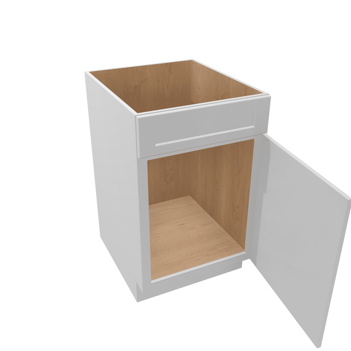 Luxor-White Assembled Base Cabinet Sink - 1 Door