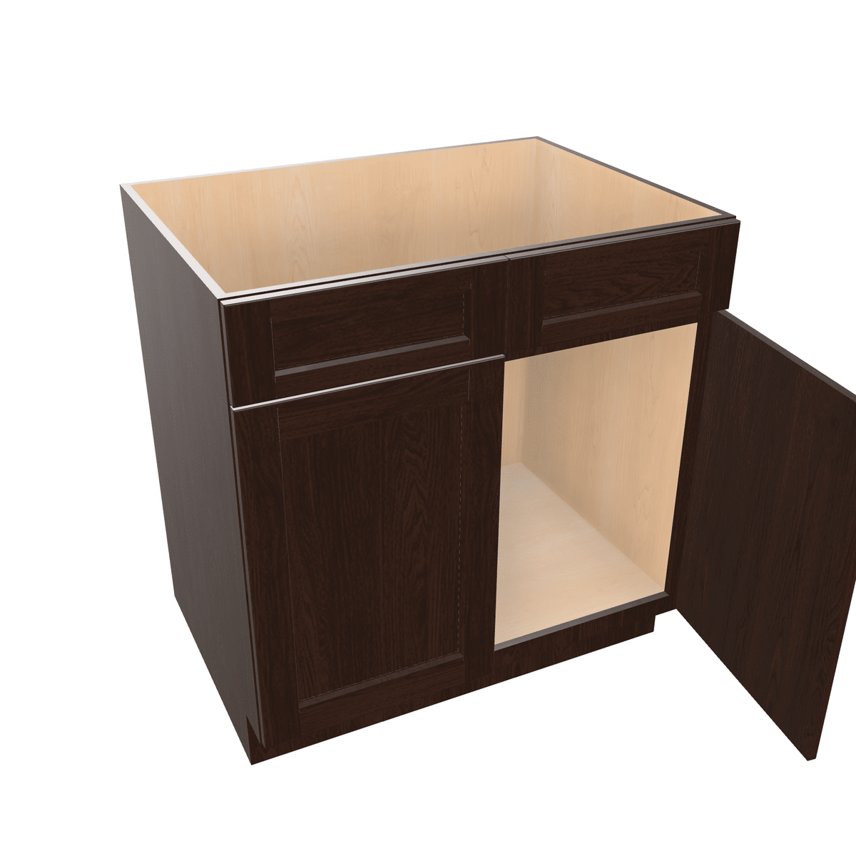 Espresso Assembled Base Cabinet Sink - 2 Doors