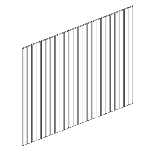 Shaker-Moss: Panel Bead Board: 48" W x 42" H x 0.25" D