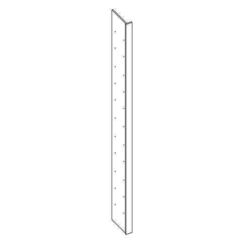 Belmont-Fawn: Panel Book Case End: 15" Depth x 96" height
