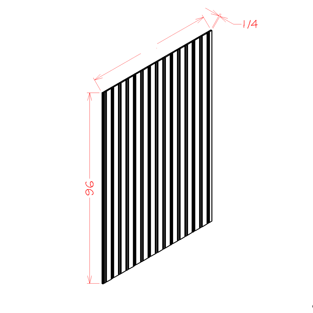 Shaker-Pewter: Panel Finished Plywood 48" X 96"