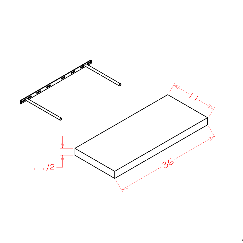 Shaker-Dove: Accessory Floating Shelf