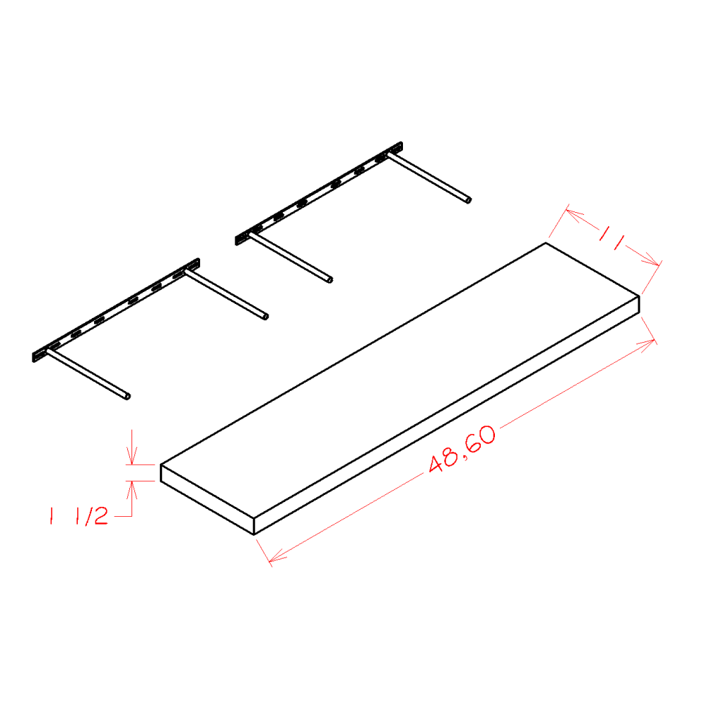 Shaker-Ivy: Accessory Floating Shelf