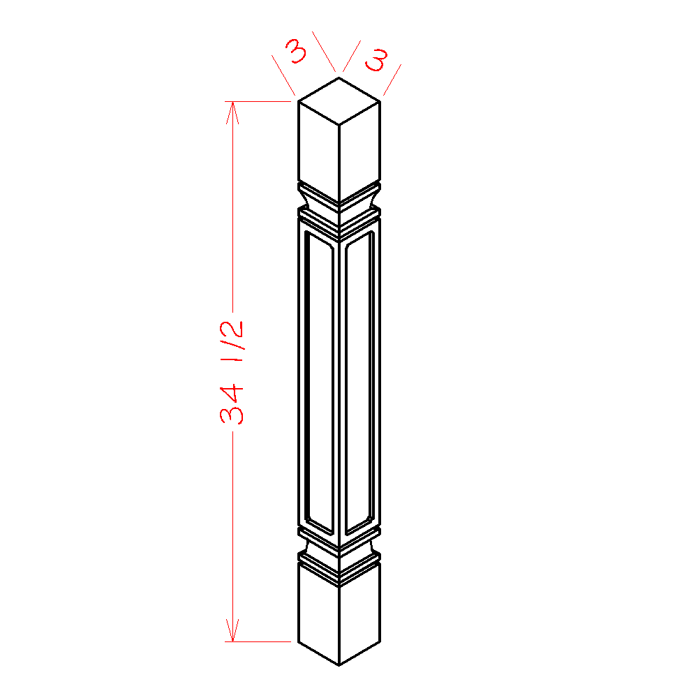 Haven Ridge Accessory Square Decorative Leg - additional view