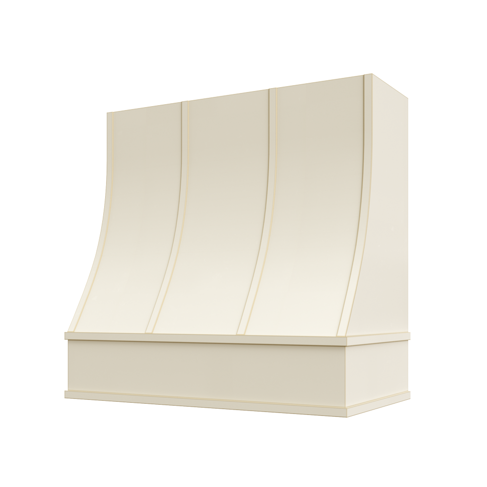Casselberry-Antique-White: Hood CHA 2V Charlotte Sloped Flat Moulding Strapped Wood