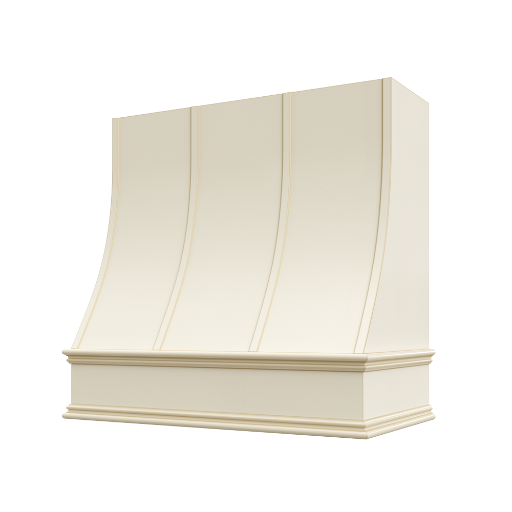 Casselberry-Antique-White: Hood CHA 3V Charlotte Sloped Classic Moulding Strapped Wood