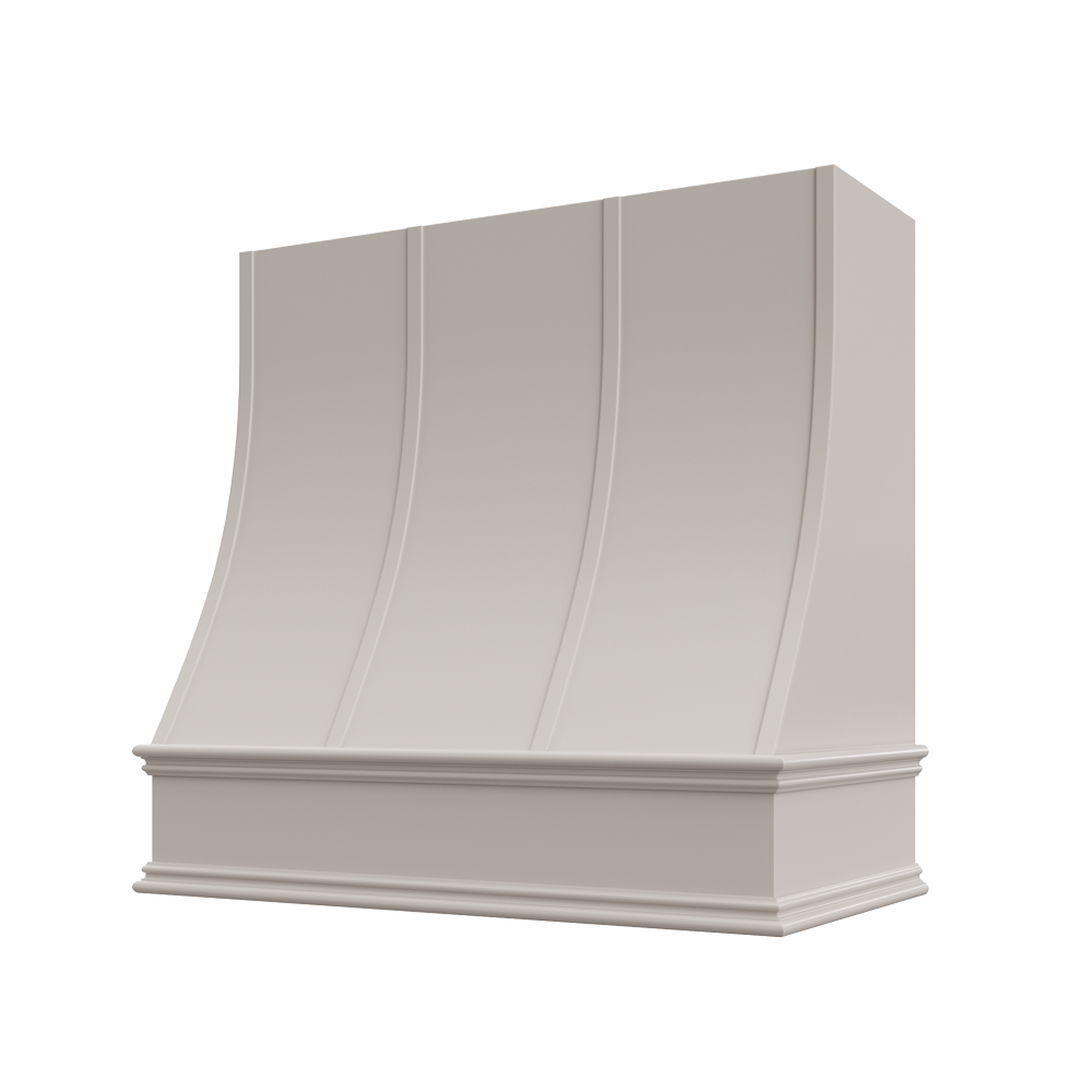 Shaker-Dove: Hood CHA 3V Charlotte Sloped Classic Moulding Strapped Wood