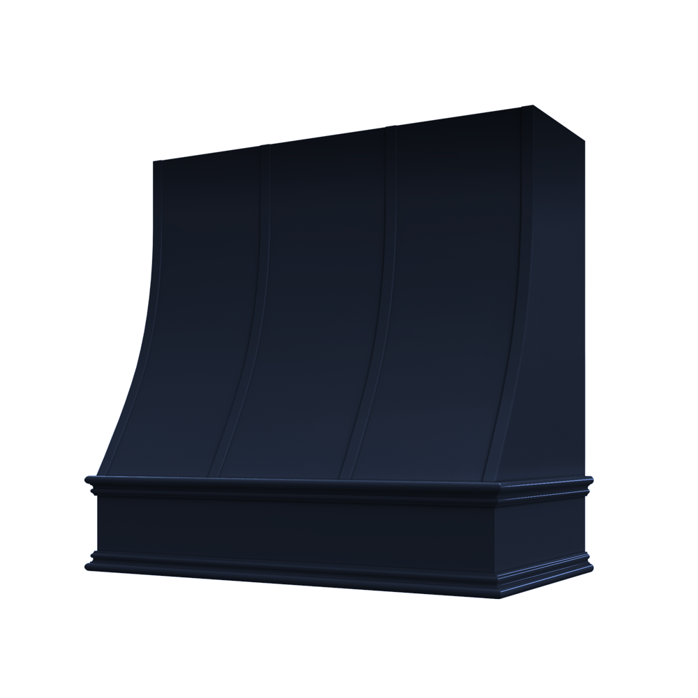 Shaker-Navy: Hood CHA 3V Charlotte Sloped Classic Moulding Strapped Wood