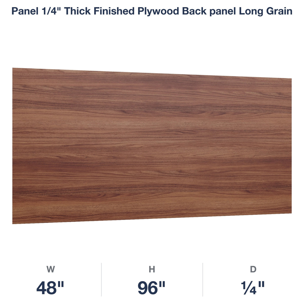 Devon-Walnut: Panel 1/4" Thick Finished Plywood Back panel Long Grain