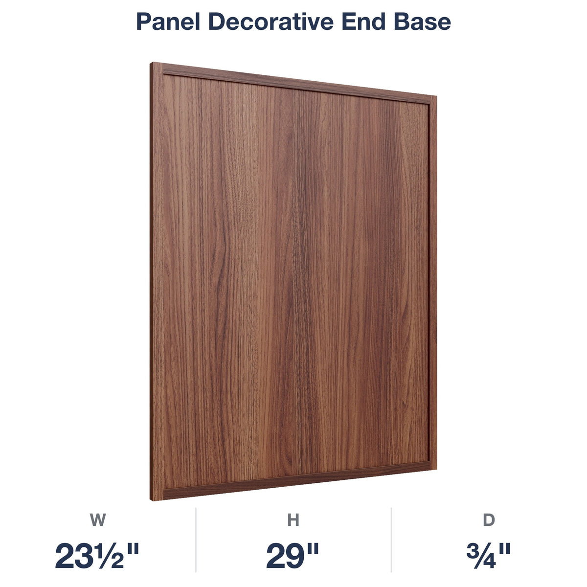 Devon-Walnut: Panel Decorative End Base