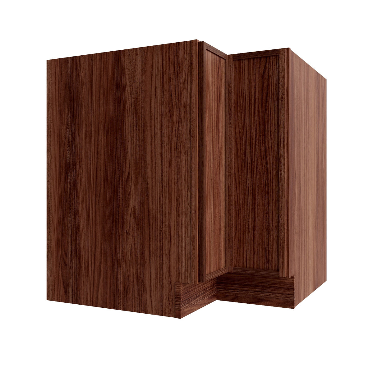 Devon Walnut Base Cabinet Corner Easy Reach with Optional Lazy Susan