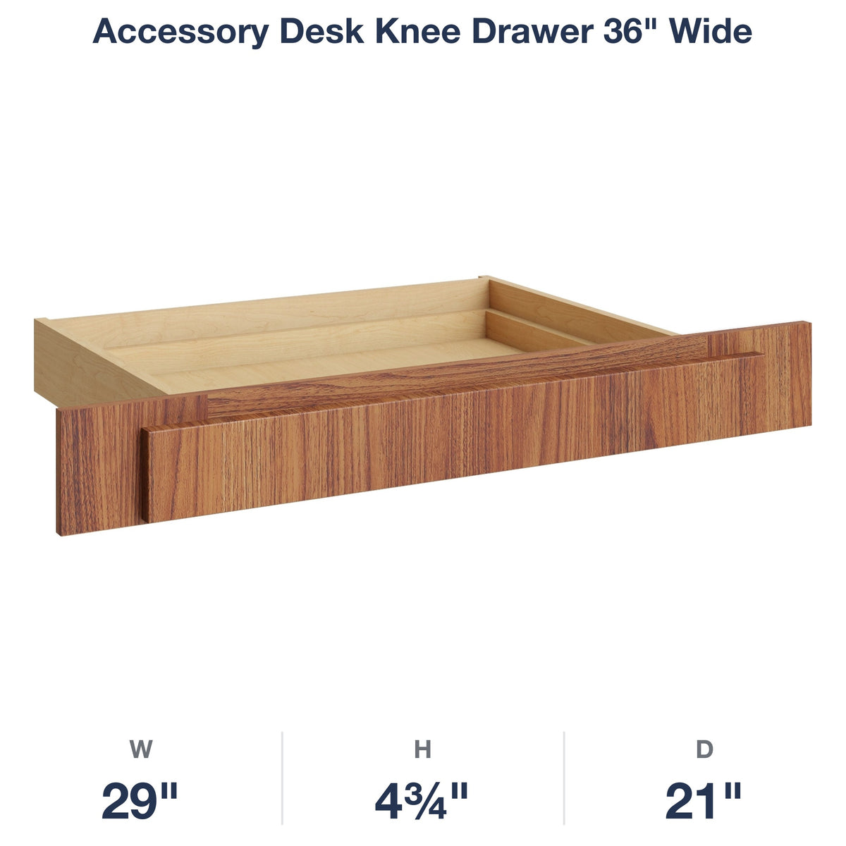 Devon-Walnut: Accessory Desk Knee Drawer 36" Wide