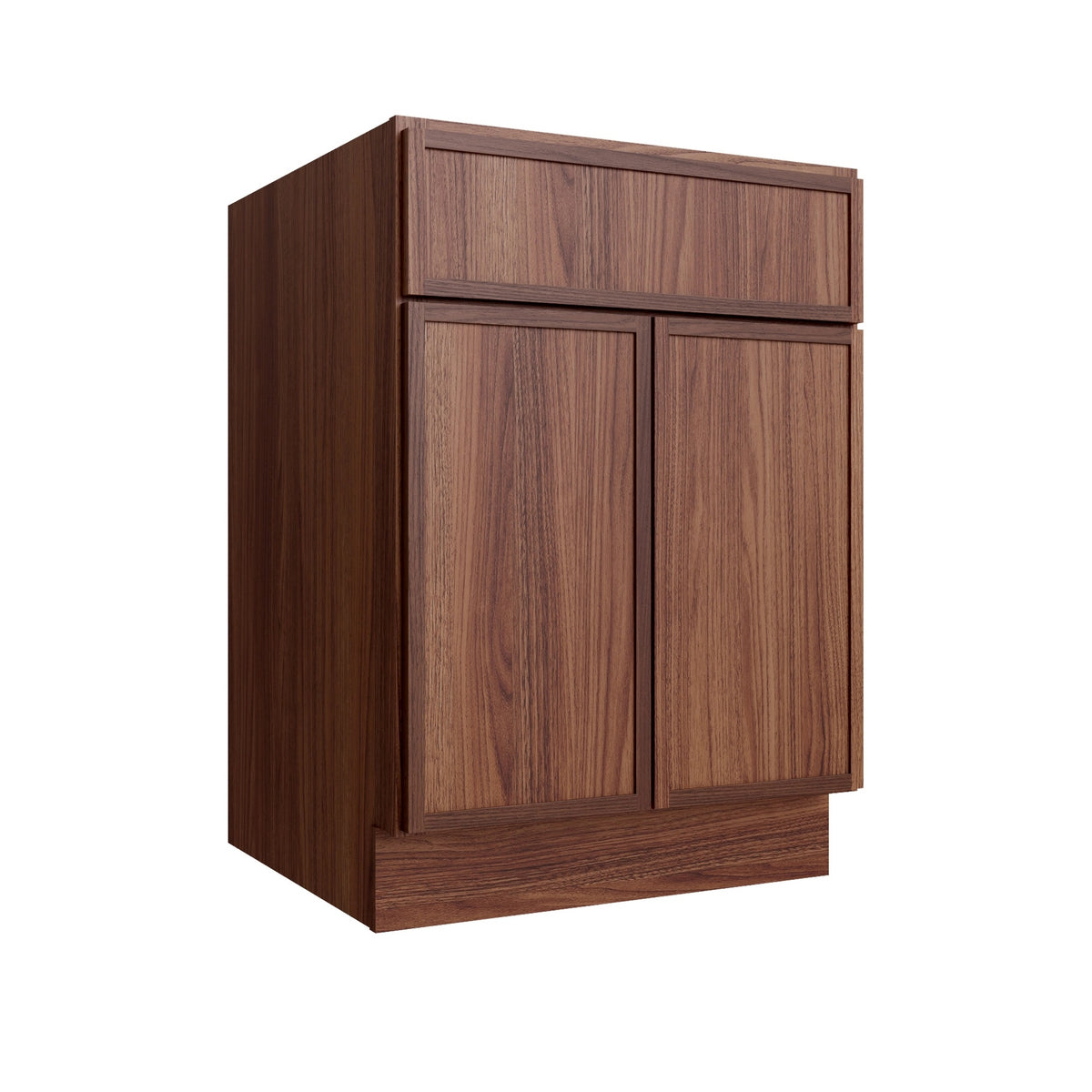 Devon Walnut Vanity 2 Door Sink Base with Drawer Front